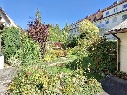 Blick in den derzeit gemeinsamen Garten der beiden DHH