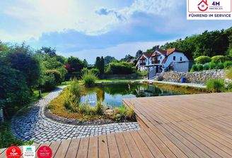 Badeteich und Steg 1 - Blick Richtung Westen