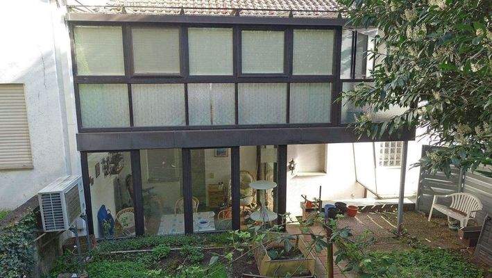 Ansicht Gartenseite - 2 Wintergärten