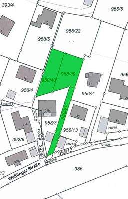 Die Flurstücke des Grundstücks