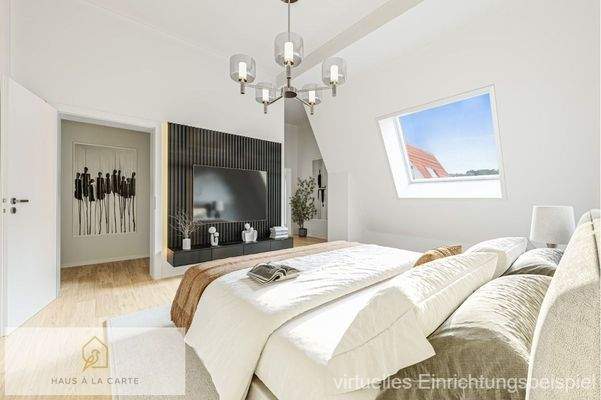 Schlafzimmer - virtuelles Möblierungsbeispiel