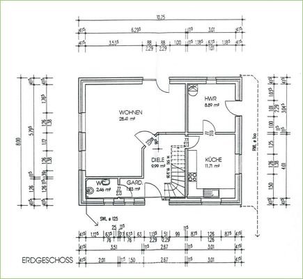 Erdgeschoss - nicht maßstabsgerecht