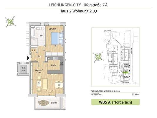 Grundriss Wohnung 2.2.3