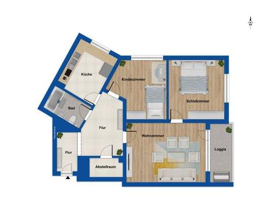 Grundriss Wohnung - 7. OG