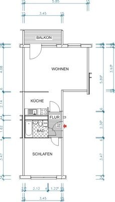 Grundriss bemaßt