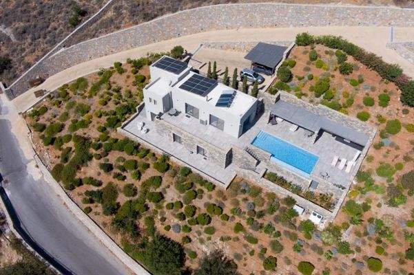 Kreta, Plaka Elounda: Wunderschöne Villa mit atemberaubendem Blick auf die Insel Spinalonga