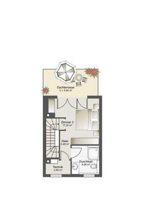 Grundriss DG - Option 1