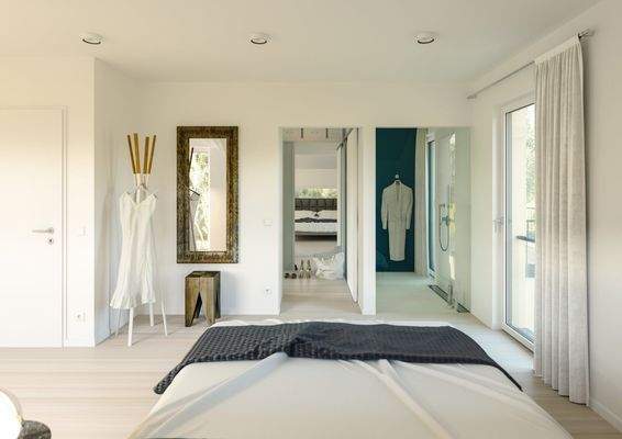 Schlafzimmer mit eigenem Badezimmer