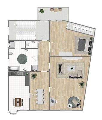 Stadtweg 6 Grundriss 1. Obergeschoss (nicht maßstabsgetreu)