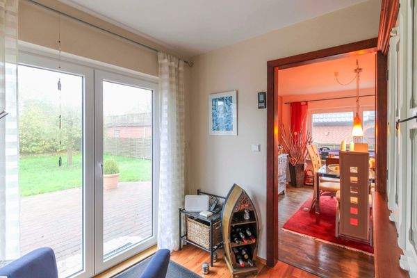 Gartenzugang und Wohnbereich