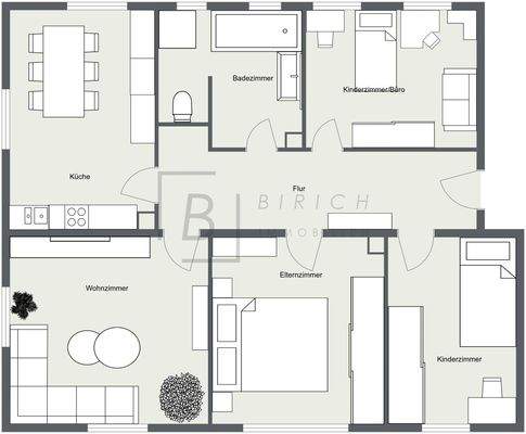 EG-  Dieser Grundriss ist nicht maßstabsgerecht und ist zur Maßentnahme nicht geeignet. Er dient nur der Vorinformation