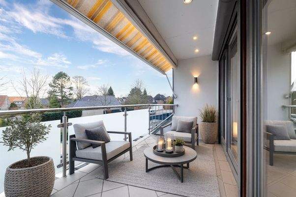 Balkon virtuell möbliert