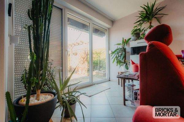 Austritt auf die Terrasse