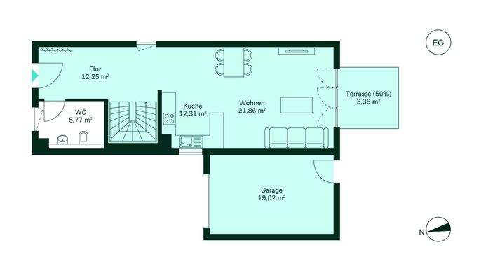 Großzügiges Erdgeschoss mit offener Küche