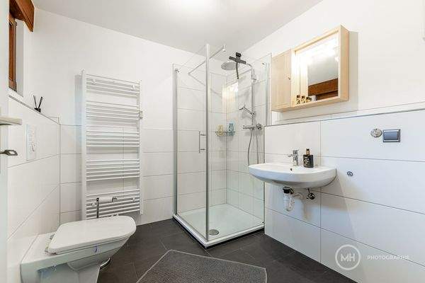 Badezimmer am Gästezimmer im UG