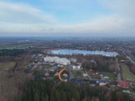 Luftaufnahme am Rand der Hüttener Berge