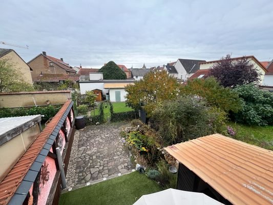 Blick  vom Balkon