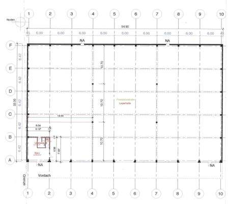 Grundrissplan Halle 1.850m²