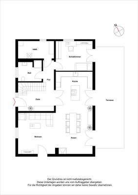 Erdgeschoss mit Beispielmöblierung