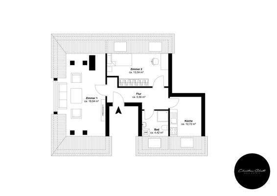 Klughardtstr. 7, DG - Etage 1, Ansicht 1, Schnitt 1 - DOA0AZ