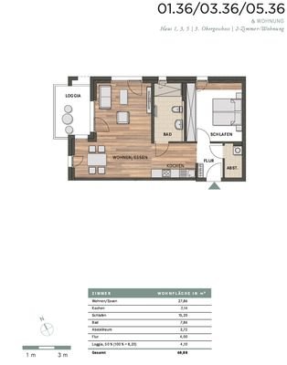 Grundriss - Whg. Nr. 5.36