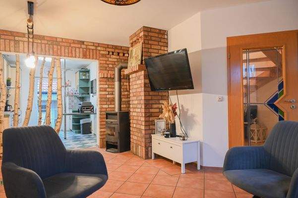 Wohnen im Hintergrund Küche im Erdgeschoss