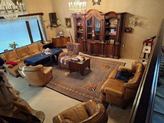 EG, Blick von Galerie ins Wohnzimmer