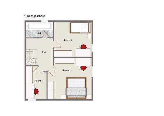 Grundriss 1. Dachgeschoss