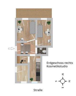 Vorderhaus, EG rechts Kosmetikstudio