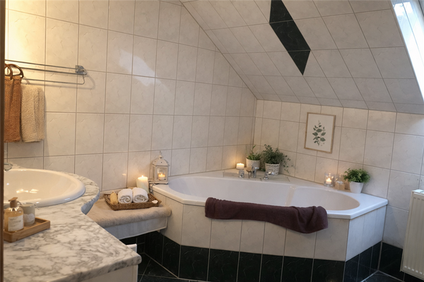 Badezimmer DG - virtually staged