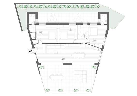 Grundriss Planimetria Penthouse