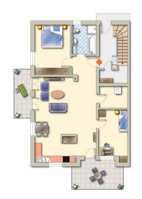 Grundriss zur Wohnung 1