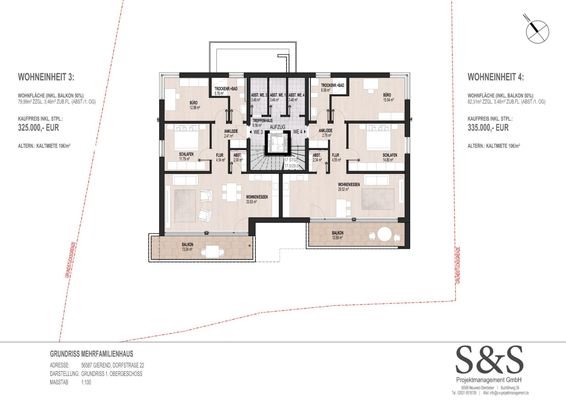 Grundriss WE3 und WE4