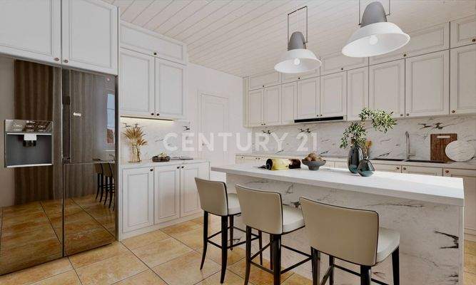 EG Küche - Visualisierung mit schönen modernen Möbel