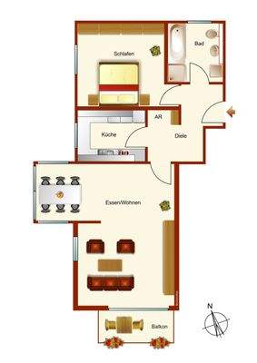 Grundriss (nicht maßstäblich)