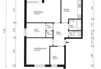 Grundriss WE01, Erdgeschoss