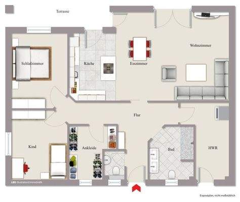 unverbindliche Darstellung Grundriss EG