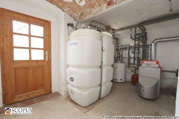 Heizungsraum mit Außenzugang