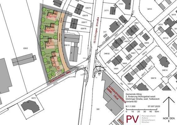 Übersicht der Grundstücke