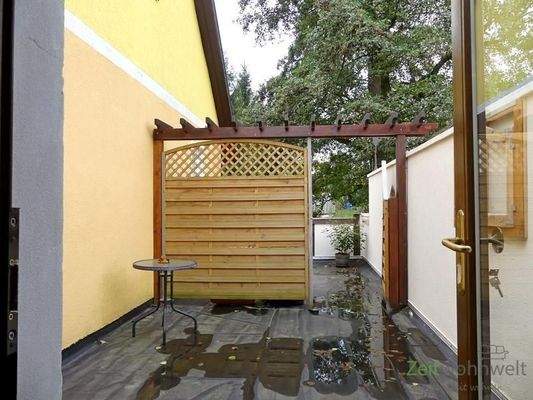 der damals noch unfertige Balkon