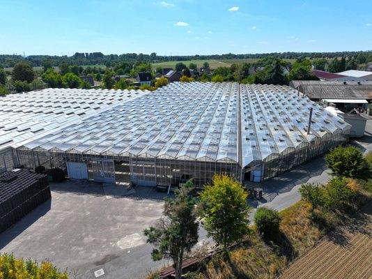 Gewächshäuser Vogelperspektive