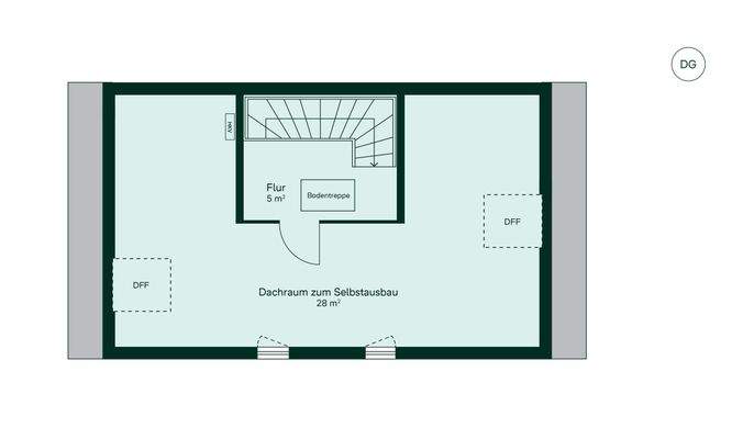 Geräumiges Dachgeschoss mit viel Stauraum
