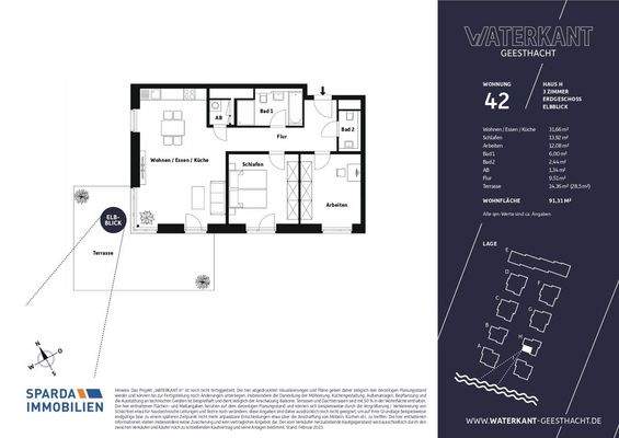Grundriss Wohnung 42