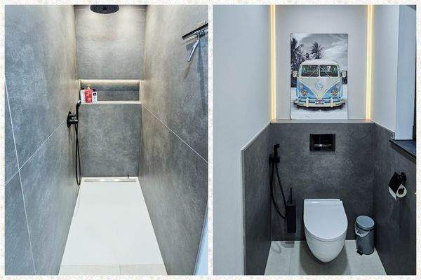 Dusche und separatem WC