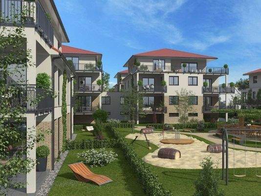 Gartenansicht Haus A bis C