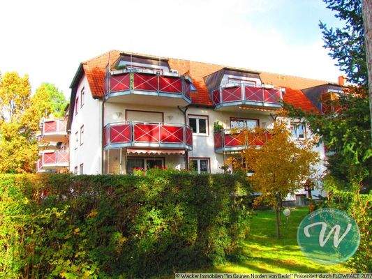 Grünanlage und Blick auf das Gebäude