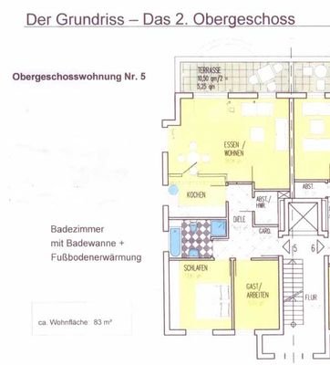 Grundriss der Wohnung