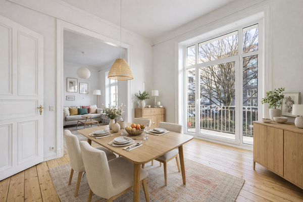 Wohn- und Essbereich (KI-generiert)