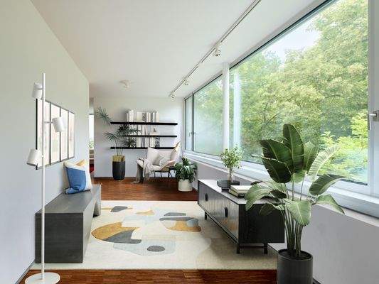 Diese Visualisierung betont die Vielseitigkeit der Nutzungsmöglichkeiten der Räumlichkeiten im ersten Obergeschoss