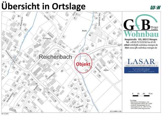 Übersicht in Ortslage